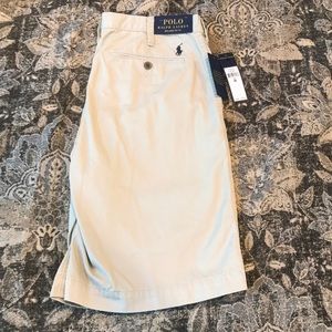 Ralph Lauren Relaxed Fit Flat Front Khaki Shorts